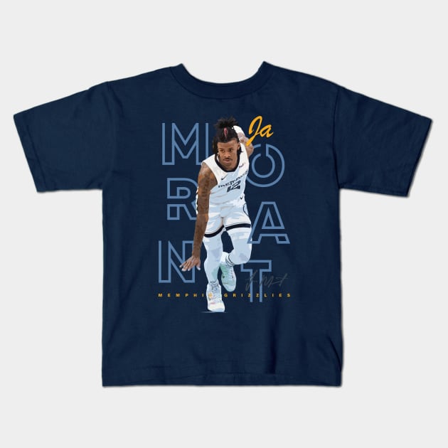 Ja Morant Too Small Celly Kids T-Shirt by Juantamad